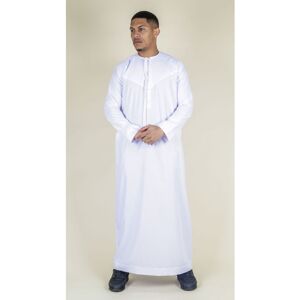 Thobez Men's Thobe Emirati Islamic Clothing String Tassel in White Size: 60S White 60S Thobez Men's Thobe Emirati Islamic Clothing String Tassel in White Size: 60S White 60S