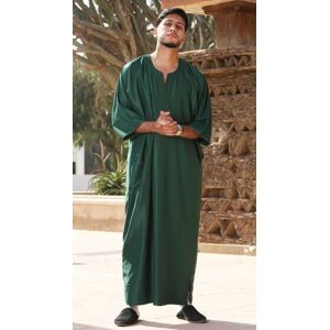 Thobez Men's Moroccan Thobe Gandoura Short Sleeve Jubba Kaftan Eid Robe Arab Embroidery in Green Size: 58R Green 58R Thobez Men's Moroccan Thobe Gandoura Short Sleeve Jubba Kaftan Eid Robe Arab Embroidery in Green Size: 58R Green 58R
