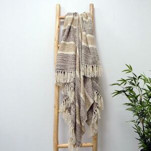 Allure Bath Fashions Herringbone Throw Blanket in Natural Size: 125 cm x 150 cm Natural 125 cm x 150 cm Allure Bath Fashions Herringbone Throw Blanket in Natural Size: 125 cm x 150 cm Natural 125 cm x 150 cm