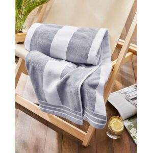 Allure Bath Fashions Jumbo Cabana Stripe Beach Towel - 100% Cotton in Grey Grey Allure Bath Fashions Jumbo Cabana Stripe Beach Towel - 100% Cotton in Grey Grey