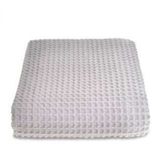 Allure Bath Fashions Luxury Hotel Waffle Throw Blanket Bedspread - 100% Cotton in Light Grey Size: Large Light Grey Large Allure Bath Fashions Luxury Hotel Waffle Throw Blanket Bedspread - 100% Cotton in Light Grey Size: Large Light Grey Large