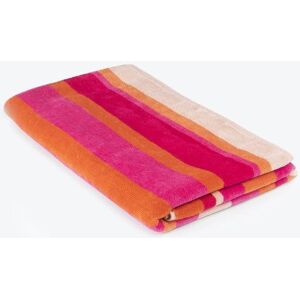 Allure Bath Fashions Men's Velour Stripe Beach Towel in Pink Pink Allure Bath Fashions Men's Velour Stripe Beach Towel in Pink Pink