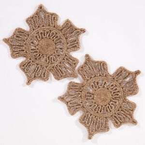 Esselle Severn Jute Star Placemat 2 Pack in Natural Natural Esselle Severn Jute Star Placemat 2 Pack in Natural Natural