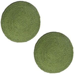 Esselle Ure Jute Rope Placemat 2 Pack in Olive Olive Esselle Ure Jute Rope Placemat 2 Pack in Olive Olive