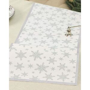 Dibor White Snowflake Dining Table Runner Table Cloth 220cm Size: XL White XL Dibor White Snowflake Dining Table Runner Table Cloth 220cm Size: XL White XL