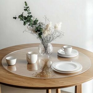 Nicoman PVC Clear Transparent Round Table Mat - 80cm Clear Nicoman PVC Clear Transparent Round Table Mat - 80cm Clear
