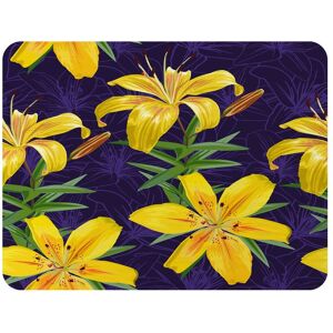 Benjamin Tate Design Yellow Lily Flowers Blanket in Natural Size: 120 cm x 150 cm Natural 120 cm x 150 cm Benjamin Tate Design Yellow Lily Flowers Blanket in Natural Size: 120 cm x 150 cm Natural 120 cm x 150 cm