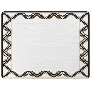 Benjamin Tate Design Art Deco Patterned Border Blanket in Natural Size: 120 cm x 150 cm Natural 120 cm x 150 cm Benjamin Tate Design Art Deco Patterned Border Blanket in Natural Size: 120 cm x 150 cm Natural 120 cm x 150 cm