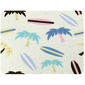 Benjamin Tate Design Surf Boards & Palm Trees Blanket in Natural Size: 120 cm x 150 cm Natural 120 cm x 150 cm Benjamin Tate Design Surf Boards & Palm Trees Blanket in Natural Size: 120 cm x 150 cm Natural 120 cm x 150 cm