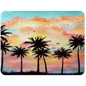 Benjamin Tate Design Palm Trees At Sunset Blanket in Natural Size: 120 cm x 150 cm Natural 120 cm x 150 cm Benjamin Tate Design Palm Trees At Sunset Blanket in Natural Size: 120 cm x 150 cm Natural 120 cm x 150 cm
