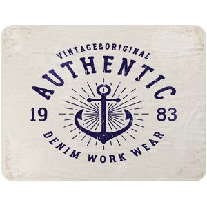 Benjamin Tate Design Vintage Anchor Logo Blanket in Natural Size: 120 cm x 150 cm Natural 120 cm x 150 cm Benjamin Tate Design Vintage Anchor Logo Blanket in Natural Size: 120 cm x 150 cm Natural 120 cm x 150 cm