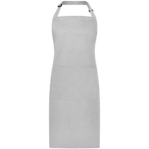 Brand Lab Bibbed Full Apron in Silver Silver Brand Lab Bibbed Full Apron in Silver Silver