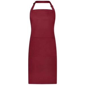 Brand Lab Bibbed Full Apron in Burgundy Burgundy Brand Lab Bibbed Full Apron in Burgundy Burgundy