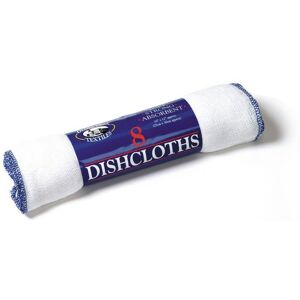 Globe Mill Textiles Dish Cloths (Pack of 8) in White White Globe Mill Textiles Dish Cloths (Pack of 8) in White White