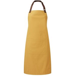 Premier Annex Oxford Faux Leather Bibbed Full Apron in Mustard Mustard Premier Annex Oxford Faux Leather Bibbed Full Apron in Mustard Mustard