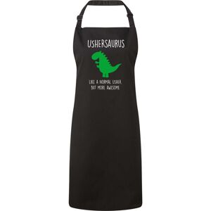 60 SECOND MAKEOVER Men's Usher Dinosaur Apron in Black Black 60 SECOND MAKEOVER Men's Usher Dinosaur Apron in Black Black