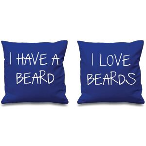 60 SECOND MAKEOVER I Have A Beard I Love Beards Cushion Covers in Blue Size: 40 cm x 40 cm Blue 40 cm x 40 cm 60 SECOND MAKEOVER I Have A Beard I Love Beards Cushion Covers in Blue Size: 40 cm x 40 cm Blue 40 cm x 40 cm