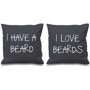 60 SECOND MAKEOVER I Have A Beard I Love Beards Cushion Covers in Grey Size: 40 cm x 40 cm Grey 40 cm x 40 cm 60 SECOND MAKEOVER I Have A Beard I Love Beards Cushion Covers in Grey Size: 40 cm x 40 cm Grey 40 cm x 40 cm