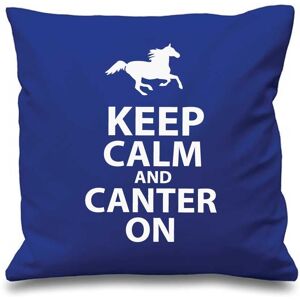 60 SECOND MAKEOVER Blue Cushion Cover Keep Calm & Canter On 16" x 16" Daughter Friend Gift Decorative Cushion Home Horse Equestrian Blue 40 cm x 40 cm 60 SECOND MAKEOVER Blue Cushion Cover Keep Calm & Canter On 16" x 16" Daughter Friend Gift Decorative Cushion Home Horse Equestrian Blue 40 cm x 40 cm