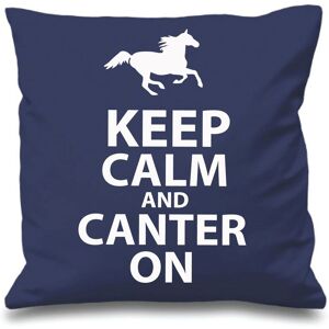 60 SECOND MAKEOVER Navy Cushion Cover Keep Calm & Canter On 16" x 16" Daughter Friend Gift Decorative Cushion Home Horse Equestrian Navy 40 cm x 40 cm 60 SECOND MAKEOVER Navy Cushion Cover Keep Calm & Canter On 16" x 16" Daughter Friend Gift Decorative Cushion Home Horse Equestrian Navy 40 cm x 40 cm