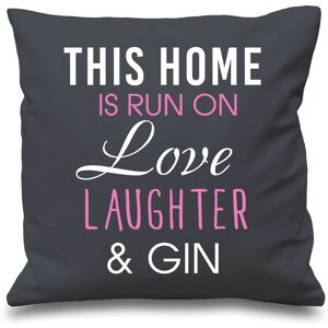 60 SECOND MAKEOVER Grey Cushion Cover This Home Is Run By Love Laughter & Gin 16" x 16" Mum Friend Gift Decorative Cushion Home Size: 40 cm x 40 cm Grey 40 cm x 40 cm 60 SECOND MAKEOVER Grey Cushion Cover This Home Is Run By Love Laughter & Gin 16" x 16" Mum Friend Gift Decorative Cushion Home Size: 40 cm x 40 cm Grey 40 cm x 40 cm