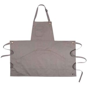 Le Chef Utility Bibbed Short Apron in Grey Grey Le Chef Utility Bibbed Short Apron in Grey Grey