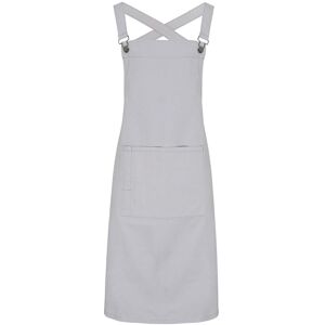 Premier Barista Cross Back Full Apron in Silver Silver Premier Barista Cross Back Full Apron in Silver Silver