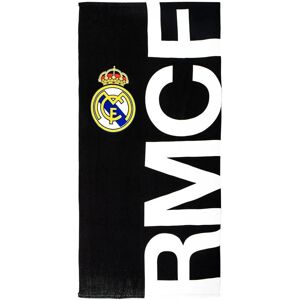 Real Madrid CF Half Crest Beach Towel in Black Black Real Madrid CF Half Crest Beach Towel in Black Black