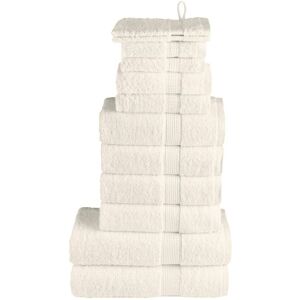 Berkfield Home 12 Piece Premium Towel Set SOLUND Cream 600 gsm Cream Berkfield Home 12 Piece Premium Towel Set SOLUND Cream 600 gsm Cream