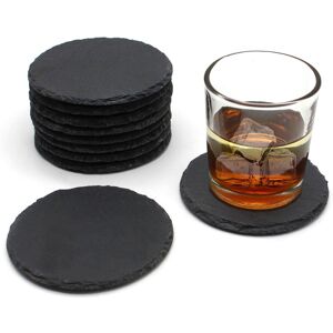 Van Gogh Slate Coasters Round 8 Pieces 10cm in Grey Grey Van Gogh Slate Coasters Round 8 Pieces 10cm in Grey Grey