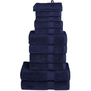 Berkfield Home 12 Piece Premium Towel Set SOLUND Navy Blue 600 gsm Blue Berkfield Home 12 Piece Premium Towel Set SOLUND Navy Blue 600 gsm Blue