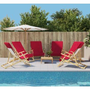 Berkfield Home Beach Towels 6 pcs Burgundy 60x135 cm Fabric 400 GSM in Red Red Berkfield Home Beach Towels 6 pcs Burgundy 60x135 cm Fabric 400 GSM in Red Red