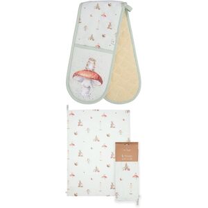 Wrendale Designs Garden Friends Double Oven Glove (Mouse) & Tea Towel Multicolor Wrendale Designs Garden Friends Double Oven Glove (Mouse) & Tea Towel Multicolor