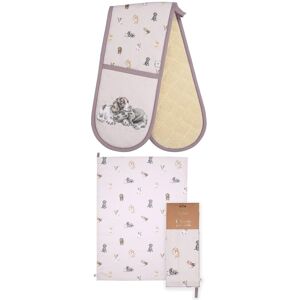 Wrendale Designs A Dog's Life Double Oven Glove & Tea Towel Multicolor Wrendale Designs A Dog's Life Double Oven Glove & Tea Towel Multicolor