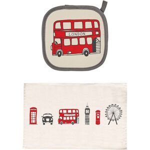 VICTORIA EGGS London Icons Pot Grab & London Skyline Tea Towel Multicolor VICTORIA EGGS London Icons Pot Grab & London Skyline Tea Towel Multicolor