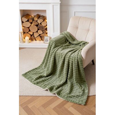 Living and Home Soft Polyester Throw Blanket in Green Size: Extra Large Green Extra Large Living and Home Soft Polyester Throw Blanket in Green Size: Extra Large Green Extra Large