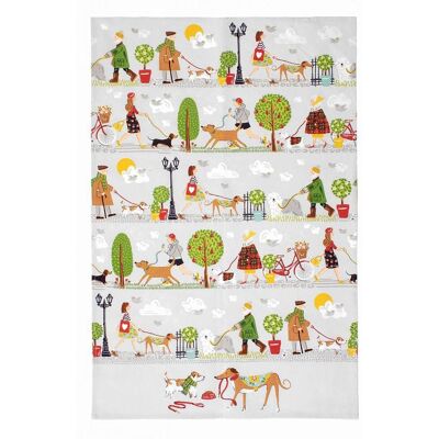 Ulster Weavers 'Walkies' Animal Print 100% Cotton Tea Towel in Grey Grey Ulster Weavers 'Walkies' Animal Print 100% Cotton Tea Towel in Grey Grey