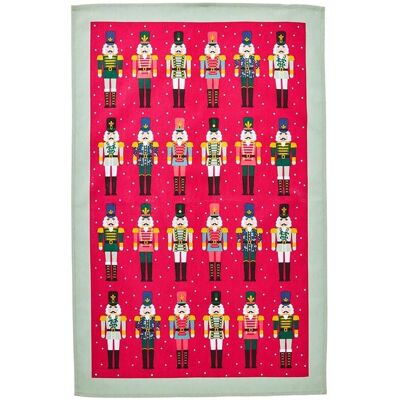 Ulster Weavers 'Nutcracker Parade' Festive Graphic Print 100% Cotton Tea Towel in Red Red Ulster Weavers 'Nutcracker Parade' Festive Graphic Print 100% Cotton Tea Towel in Red Red