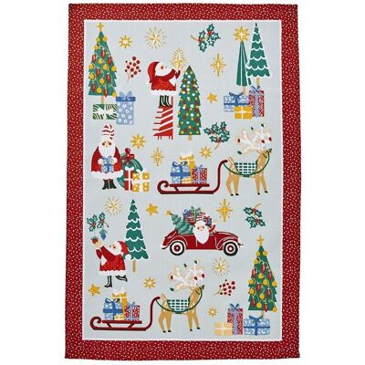Ulster Weavers 'Tis The Season' Festive Graphic Print 100% Cotton Tea Towel in Red Red Ulster Weavers 'Tis The Season' Festive Graphic Print 100% Cotton Tea Towel in Red Red