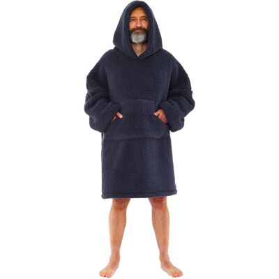 Just Essentials Teddy Fleece Oversized Hooded Blanket Wearable Throw in Charcoal Charcoal One Size Just Essentials Teddy Fleece Oversized Hooded Blanket Wearable Throw in Charcoal Charcoal One Size