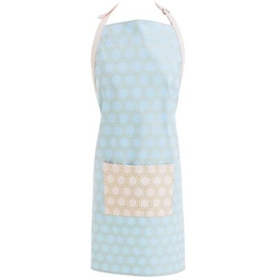 Orsina Deco Apron, Stylish Art Deco Pattern With Adjustable Neck & Waist Straps, Protects Clothing in Blue Blue Orsina Deco Apron, Stylish Art Deco Pattern With Adjustable Neck & Waist Straps, Protects Clothing in Blue Blue