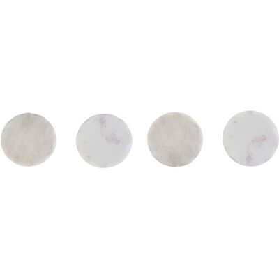 Orsina Set Of Four White Marble Rustic Edge Coasters, Durable Natural Stone Coasters For Home White Orsina Set Of Four White Marble Rustic Edge Coasters, Durable Natural Stone Coasters For Home White