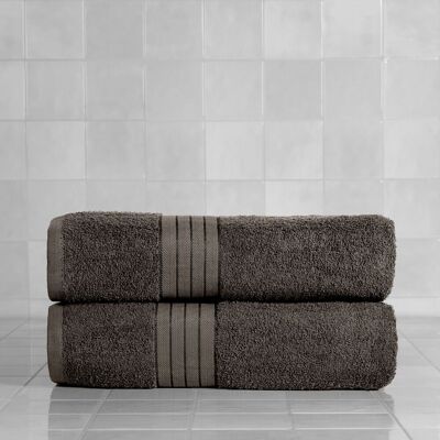 Brentfords - 2 Pack 100% Cotton - Grey - Jumbo - Bath Sheet Brentfords - 2 Pack 100% Cotton - Grey - Jumbo - Bath Sheet
