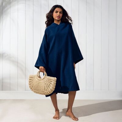 Brentfords - Poncho Hooded Towel - Navy - bathrobe Brentfords - Poncho Hooded Towel - Navy - bathrobe