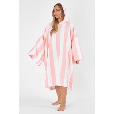 Dreamscene - Stripe Poncho Towel - Light Pink Dreamscene - Stripe Poncho Towel - Light Pink