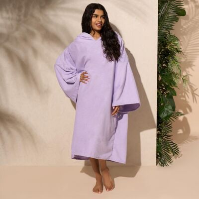 OHS Women's Poncho Oversized Hooded Towel Bath Beach Robe in Purple Purple One Size OHS Women's Poncho Oversized Hooded Towel Bath Beach Robe in Purple Purple One Size