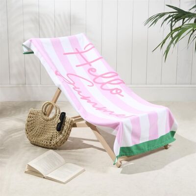 OHS Hello Summer Towel Bath Quick Dry Travel Microfibre Absorbent Swim in Light Pink Light Pink OHS Hello Summer Towel Bath Quick Dry Travel Microfibre Absorbent Swim in Light Pink Light Pink
