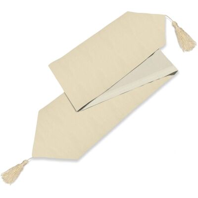 Luxury Living Faux Linen Fully Lined Table Runner in Light Sand Light Sand Luxury Living Faux Linen Fully Lined Table Runner in Light Sand Light Sand