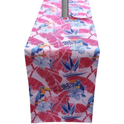 Luxury Living Toucan Water Repellant Table Runner in Pink Pink Luxury Living Toucan Water Repellant Table Runner in Pink Pink