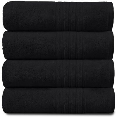 GAVENO CAVAILIA 4 Pack Hampton Towel in Black Black GAVENO CAVAILIA 4 Pack Hampton Towel in Black Black